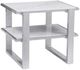 Bassett Mirror Hessle White End Table with Silver Base-0