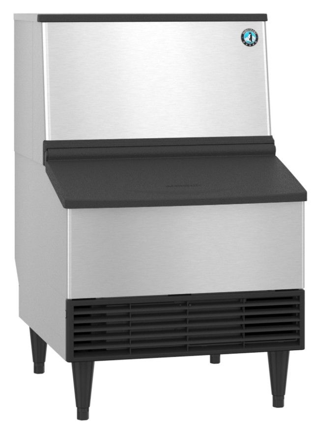 Hoshizaki Crescent® Cuber 24" 213 lb. Stainless Steel Air-Cooled Ice Maker with Built In Storage Bin-2