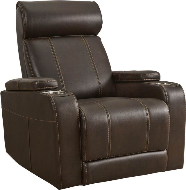 Signature Design by Ashley® Screen Time Walnut Power Recliner-2