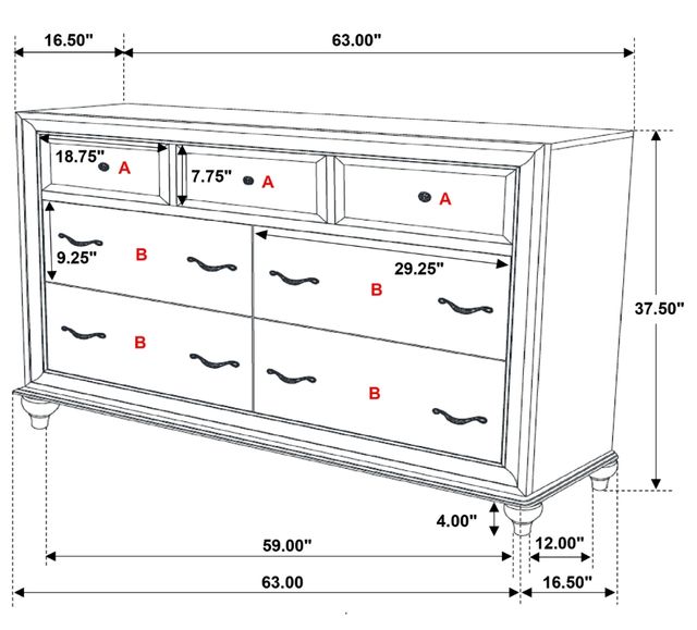 Coaster® Barzini 4-Piece White Queen Panel Bedroom Set-3