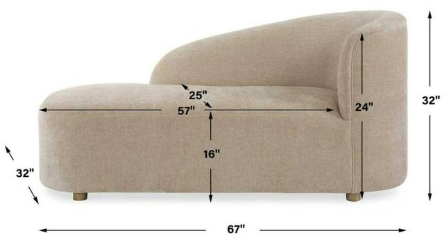 Uttermost® Fae Flax Arm Chaise Lounge-2