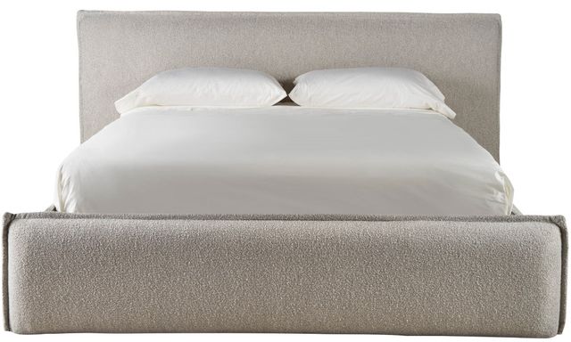 Universal Explore Home™ New Modern Medina Pebble Upholstered King Lux Panel Bed-1