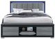 Global Furniture USA Emma Black/Gray King Panel Bed with LED and USB-1