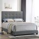 Intercon Addyson Gunmetal Youth Full Upholstered Panel Bed-1