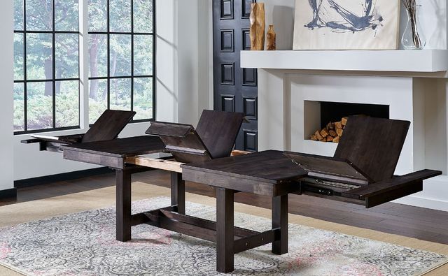 A-America® Mariposa Warm Gray Trestle Dining Table-1