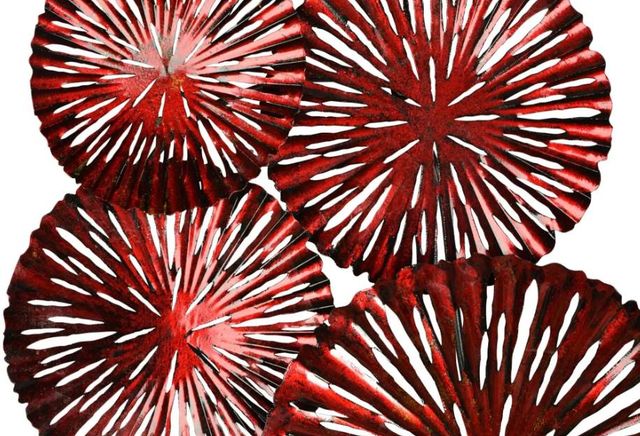 Classy Art Red Circles Wall Decor-1