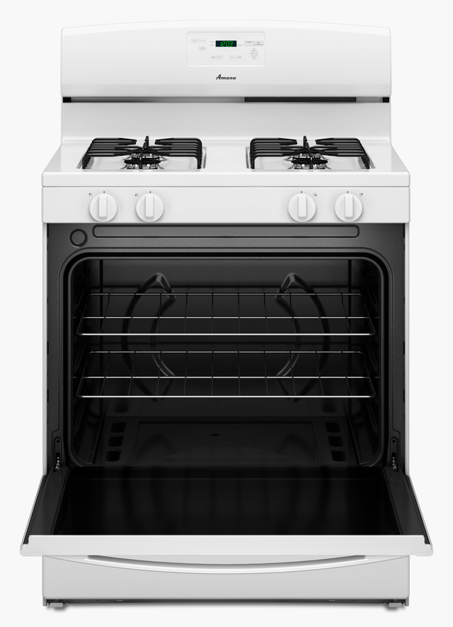 Amana® 30" White Free Standing Gas Range-2