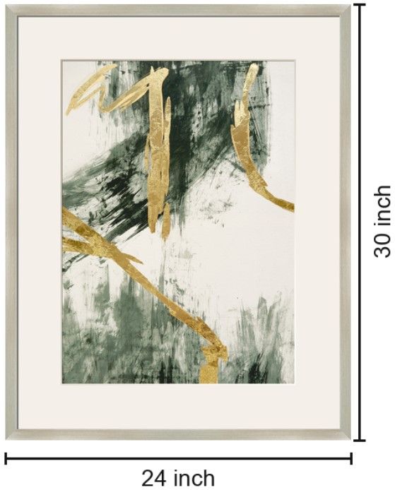 Classy Living Radiant Golden Strokes II Wall Art-2