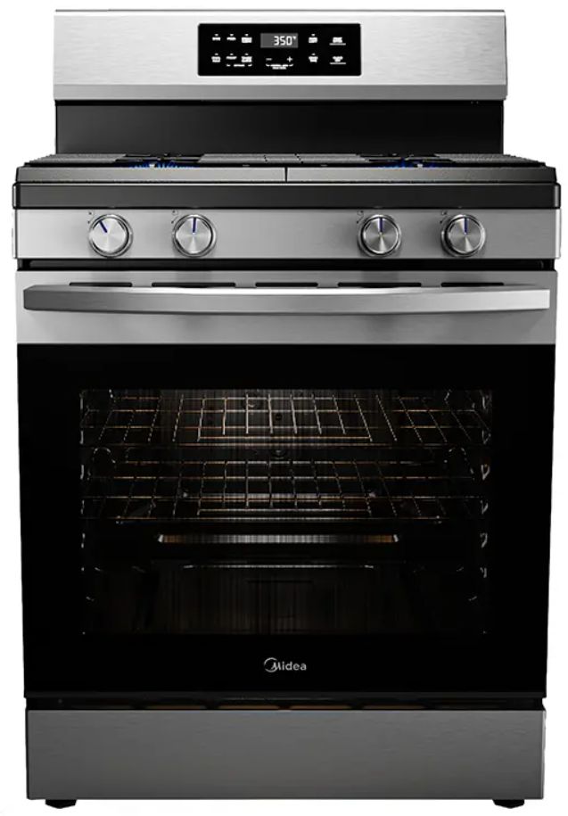 Midea® 30" Stainless Steel Freestanding Gas Range-0