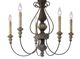 Cal® Lighting & Accessories William Metal 5-Light Dapple Gray/Rust Chandelier-1