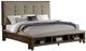 New Classic® Home Furnishings Cagney Vintage Queen Upholstered Panel Storage Bed-0