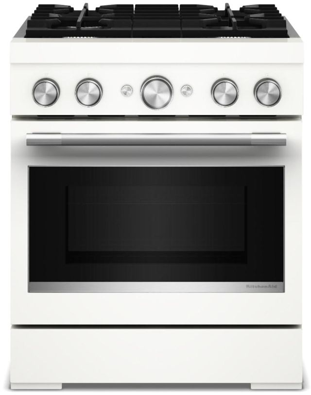 KitchenAid® 30” Porcelain Pro-Style Dual Fuel Gas Range with No Preheat Air Fry Mode-3