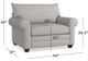 Bassett® Furniture Alexander Straw Roll Arm Chair and a Half-1