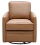 Leather Italia™ Georgetowne Turner Camel Swivel Glider Chair-0