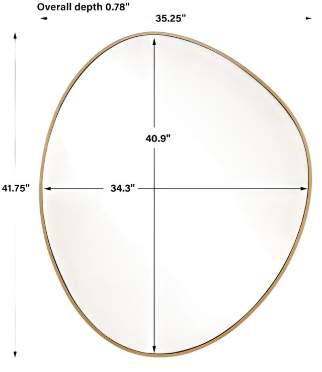 Uttermost® Distort Antique Brass Mirror-4
