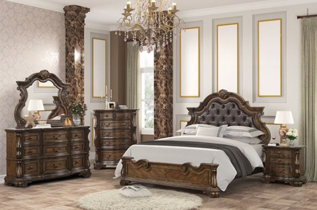 Furniture of America® Leovanni Dark Brown Nightstand-1