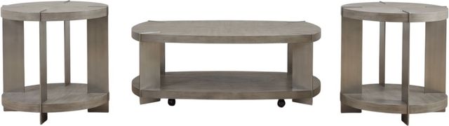 Liberty Furniture Harlow 3-Piece Sandstone/Satin Nickel Optional Occasional Table Set-0