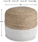 Signature Design by Ashley® Sweed Valley Natural/White Round Pouf-1