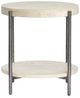 Magnussen Home® Jennings Edgecomb Gray End Table with Weathered Antique Nickel Base-1