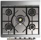 Ilve® Majestic III 30" Graphite Matte Pro Style Dual Fuel Liquid Propane Range with 5 Black Brass Burners and Burnished Trim-4