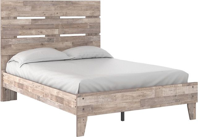 Signature Design by Ashley® Neilsville 4-Piece Whitewash Queen Panel Bed Set-1