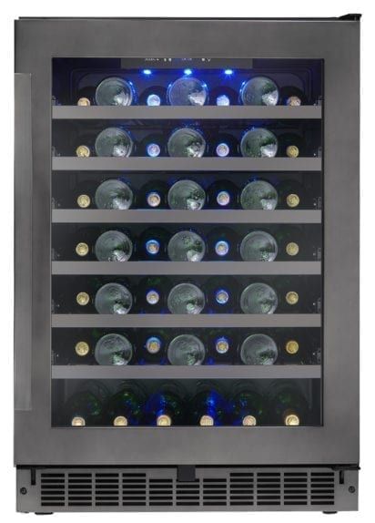 Silhouette® Sydney 24" 5.6 Cu. Ft. Black Stainless Steel Wine Cooler-2