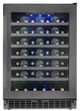 Cellier sous-comptoir de 24 po Silhouette® Sydney de 48 bouteilles - Cadre en acier inoxydable noir-1