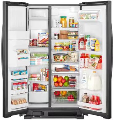 Whirlpool® 33" 21 Cu. Ft. Black Side-by-Side Refrigerator-4