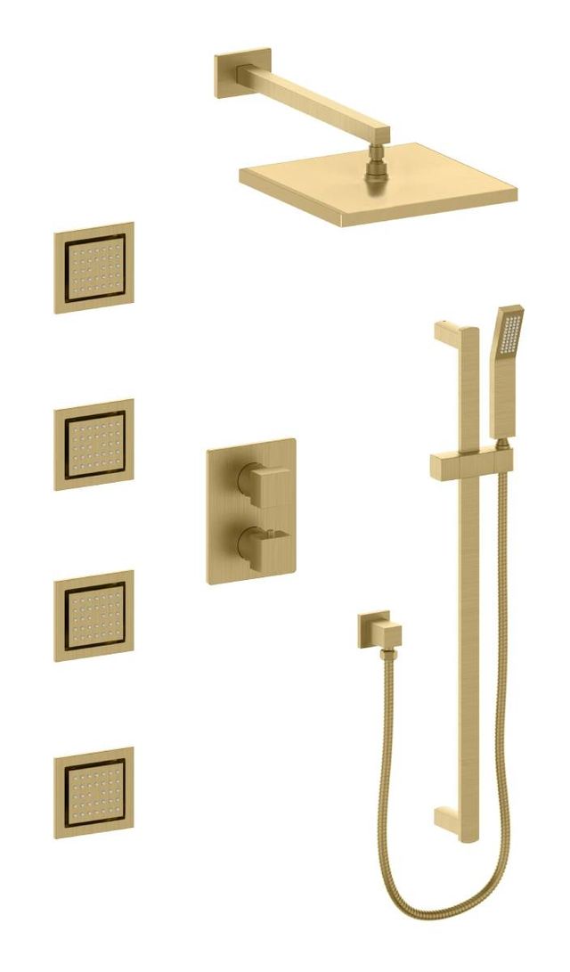 ZLINE Autograph Edition Crystal Bay Champagne Bronze Thermostatic Shower System with Body Jets-0