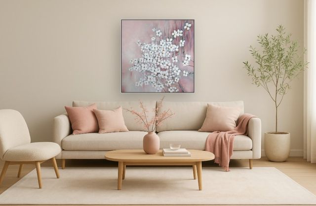 Classy Living Blushing Spring Blossom Fanfare Wall Art-1