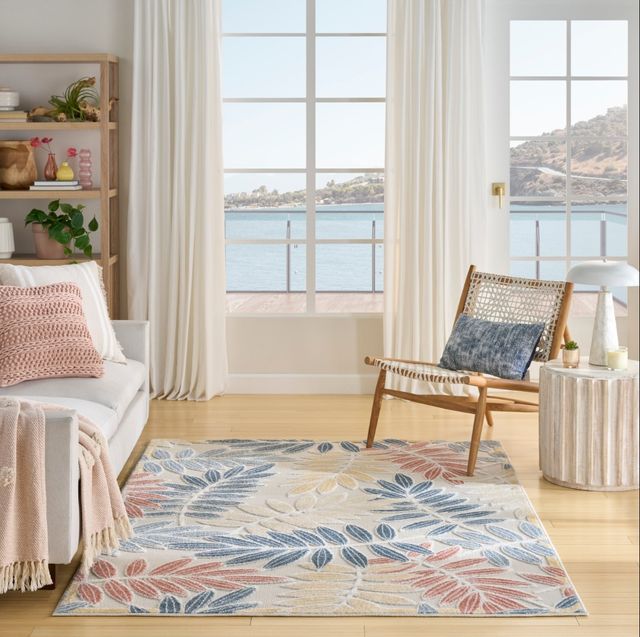 Nourison Home™ Aloha Ivory Blue 5'x8' Area Rug-1