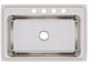 Elkay Lustertone® Classic Lustruous Satin 33" x 22" 4-Hole Single Bowl Drop-in Sink-1