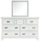Magnussen Home® Charleston White Dove Dresser with Harbor Gray Mirror-1