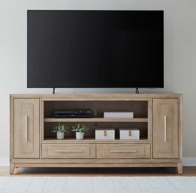 Liberty Furniture Brentwood Sandstone 80" Fireplace TV Console-1