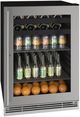 U-Line® Glass/Stainless Steel 24" Beverage Center-0