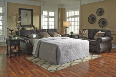 Benchcraft® Breville Charcoal Queen Sleeper Sofa-2