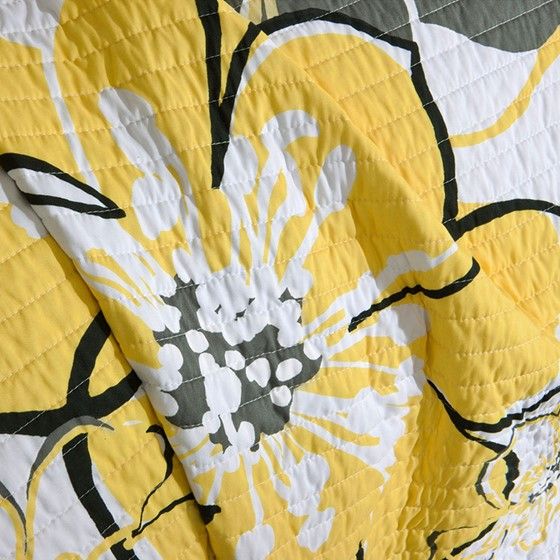 Olliix by Mi Zone Allison Yellow Twin/Twin Extra Large Reversible Coverlet Set-3