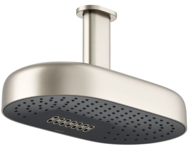KOHLER® Statement® Vibrant Brushed Nickel 1.75 GPM Oblong 14" 2-Function Rainhead-0