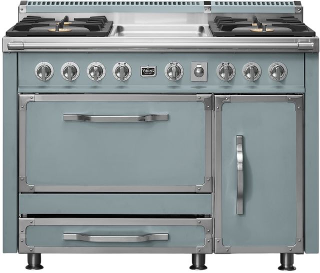 Viking® Tuscany 48" November Sky Pro Style Dual Fuel Range with Griddle-0
