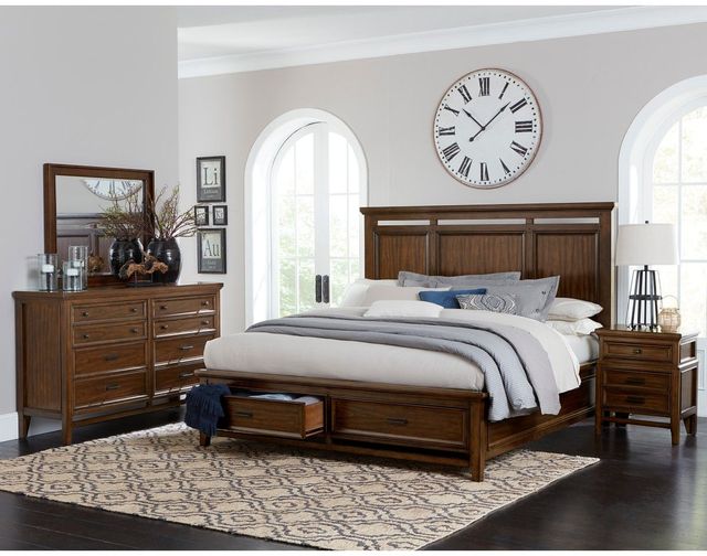 Mazin Furniture Frazier Park Brown Cherry Mirror-2