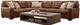 USA Premium Leather Furniture 9940 3-Piece Hickory HM Modular Sectional-0