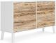 Signature Design by Ashley® Piperton 4-Piece Two-tone Brown/White Twin Panel Platform Bed Set-2