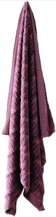 A & B Home Purple 51"x67" Chenille Throw Blanket-0