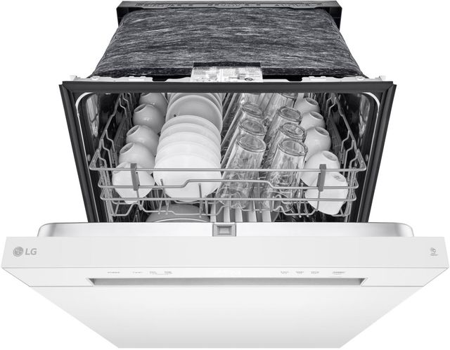 LG 24" White Front Control Built-In Dishwasher-2