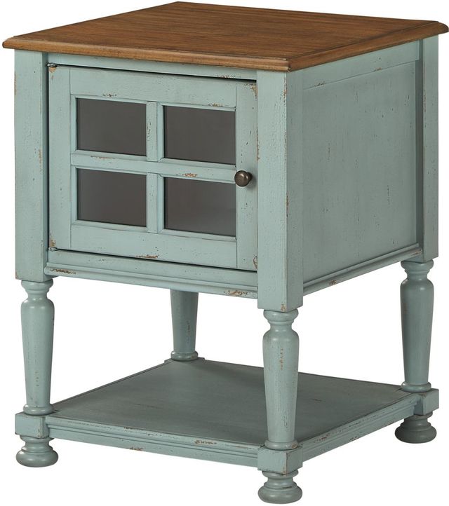 Signature Design by Ashley® Mirimyn Teal/Brown Accent Cabinet-1