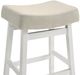 Armen Living Lenon 4-Piece Dune Cloud/White Counter Stool Set-5