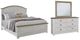 American Woodcrafters Meadowbrook 3-Piece Sand/Whitewash Queen Arched Panel Bedroom Set-0