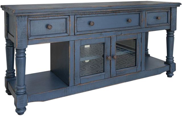 International Furniture Direct Aruba Dark Blue TV Stand-0