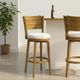 Armen Living Winsley 2-Piece Amber Stone/White Barstool Set-1
