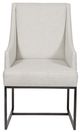 Vanguard® Furniture Michael Weiss Ellsworth Konza Ivory/Polished Black Nickel Arm Chair-1